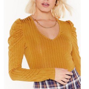NastyGal Puff-Sleeve Blouse